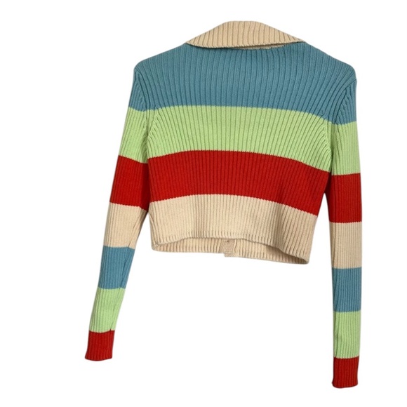 Zara Striped Knit Buttoned Sweater Size Small - Picture 2 of 8